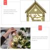 Деревянный домик, светодиодная лампа, работающая от батареек, многоцветная, домашние украшения, декор для рождественской елки, настольные украшения, подвесные огни