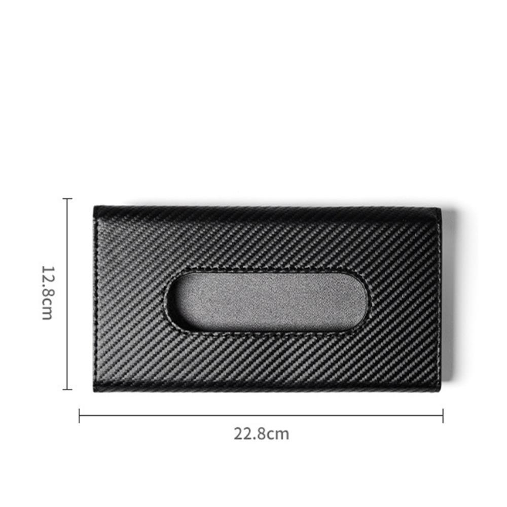 Universal Car Sun Visor Plate Tissue Box Carbon Fiber Tissue Holder New Napkin Holder Seat Back