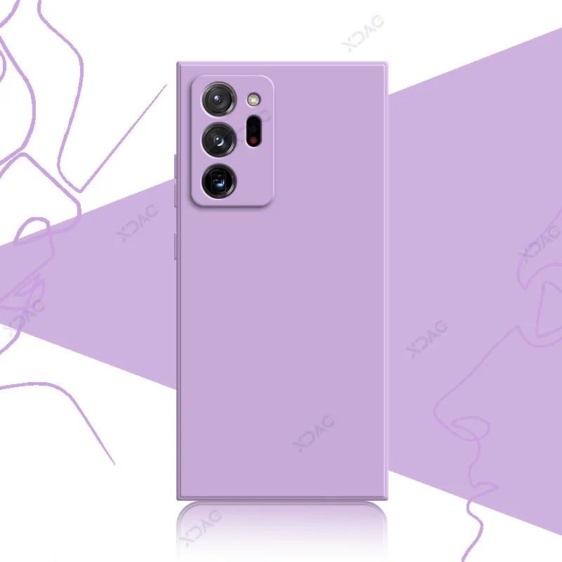 Милые модные чехлы для Samsung Galaxy Note 9 10 20 Plus Ultra SamsungNote20Ultra 5G 360 Soft Square Liquid Silicone Shield