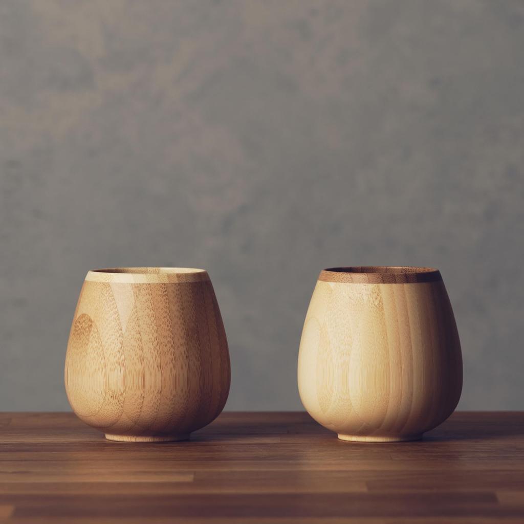 RIVERET Vessel Glass Locking 240ml Bamboo Dishwasher Safe Brown RV-116B