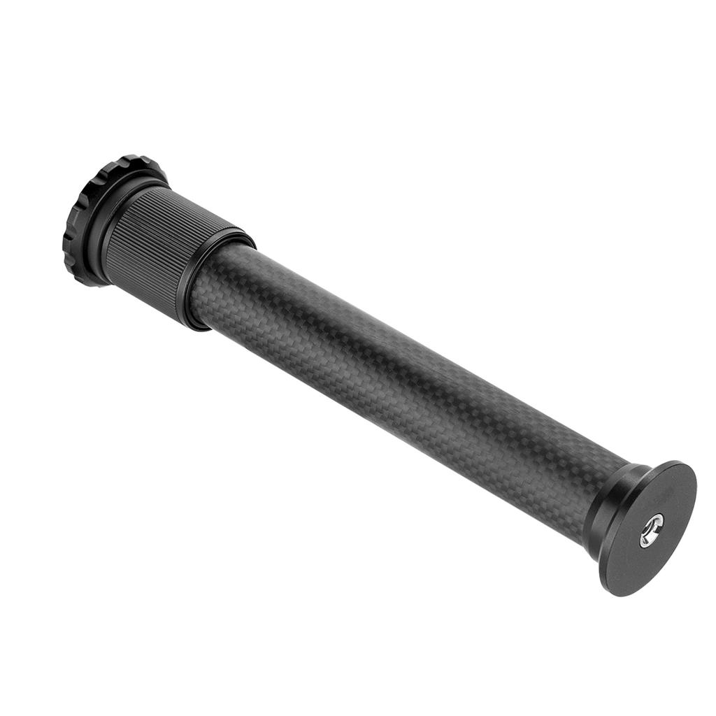 Carbon Tripod Extension Pole, 2-Section Extendable Rod . Height 32cm 12.6inch with 1-4inch Screw for Tripod Monopod