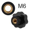 10pcs Female Threaded Star Knobs Round Shape Knurled Grip Knobs Threaded Hand Knob  Machine Tool