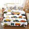Комплект постельного белья с 3D-треком, мультяшный инженерный автомобиль, пуховый пододеяльник с принтом, 2/3 шт. DE135 * 200, полноразмерное украшение для детской комнаты