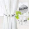 2pcs/pair Magnetic Curtain Tiebacks Curtain Hooks, Pearl Design Curtain Holdbacks, Bathroom Shower Curtain Accessories