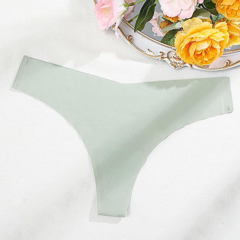 Сексуальные стринги большого размера с леопардовым принтом, низкая посадка, ледяной шелк, хлопковая ластовица - Европейский и американский стиль