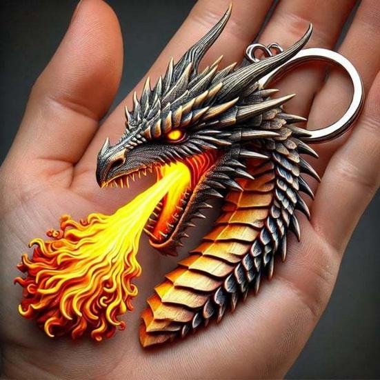 Акриловый брелок-подвеска в форме 3D дракона для детей и взрослых, сумка, чемодан, телефон, многофункциональное подвесное украшение