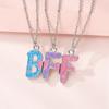 Bff Necklace Set Simple Alphabet Chain Best Friend Forever Love Splicing Good Friends Necklace Set