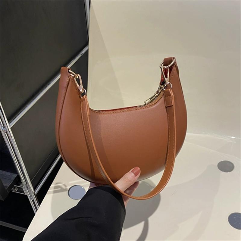 New Fashionable High-End Moon-Shaped Baseball Bag Showing Luxury Women'S Single Shoulder Bag Premium Durable Quality