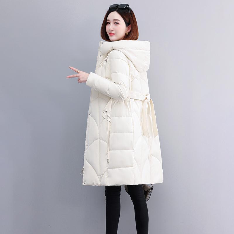 Зимние женские длинные парки с капюшоном, новинка 2023 года, плотное теплое хлопковое стеганое пальто с зимней курткой Beit для женской одежды