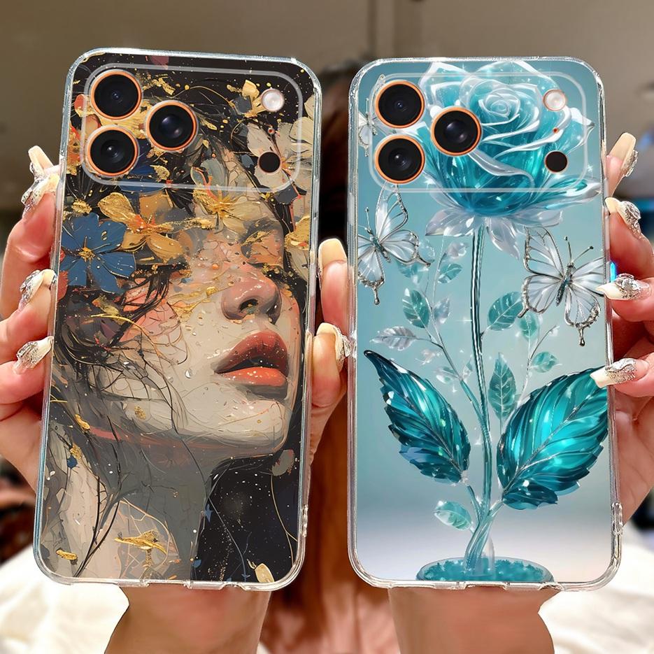 Для Apple iPhone 17 Pro Max Чехол iPhone17 Air Модный Расписной Чехол Мягкий Силиконовый Чехол Для iPhone 17 Air iPhone17 Pro Max Fundas