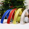 Christmas Ribbon, Gold Border Pattern, Red Silver Blue, Bow 5cm Gift Wrapping Tape, Ribbon