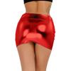 Women's Shiny Metallic Liquid Short Mini Skirt Sexy Bodycon Dress Night Club Party