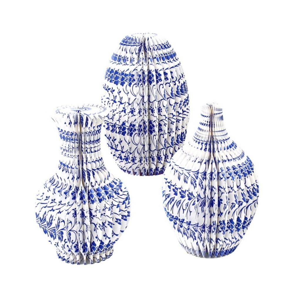 Handmade Honeycomb Paper Vase Decorative Tabletop Decor  Living Room