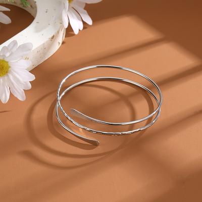 Серебряный цвет, индивидуальное кольцо на руку в стиле панк, змеевидный металлический выдолбленный многослойный гладкий браслет, кольцо на руку для женщин, ювелирные изделия