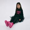 [mardimercredi] ДЕТСКАЯ ТОЛСТОВКА FLOWERMARDI MIX С ЖЕМЧУЖНЫМ УКРАШЕНИЕМ_ЧЕРНЫЙ ФУКСИЯ