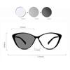 Trendy Cat Eye Photochromic Myopia Glasses Retro Oval Frame Color Changing Minus Diopter Eyewear Ultralight Near Sight Glasses