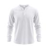 Men S Casual Loose Long Sleeve Henry Shirt Fall Basic Top