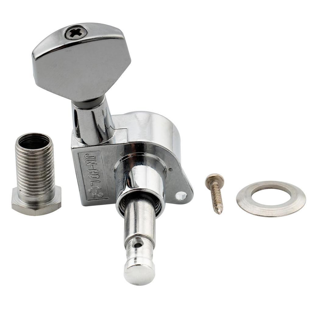 Wilkinson Guitar Tuners for Electric Chrome E-Z-LOK Left-Handed 6-Piece Strat/Telecaster Guitars,