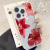 INS Чехол для телефона с цветочным принтом лилии и гибискуса Для IPhone 16 17 15 14 13 12 11 Pro Max 17 Air 16 15 Plus Прозрачный чехол с цветочным узором