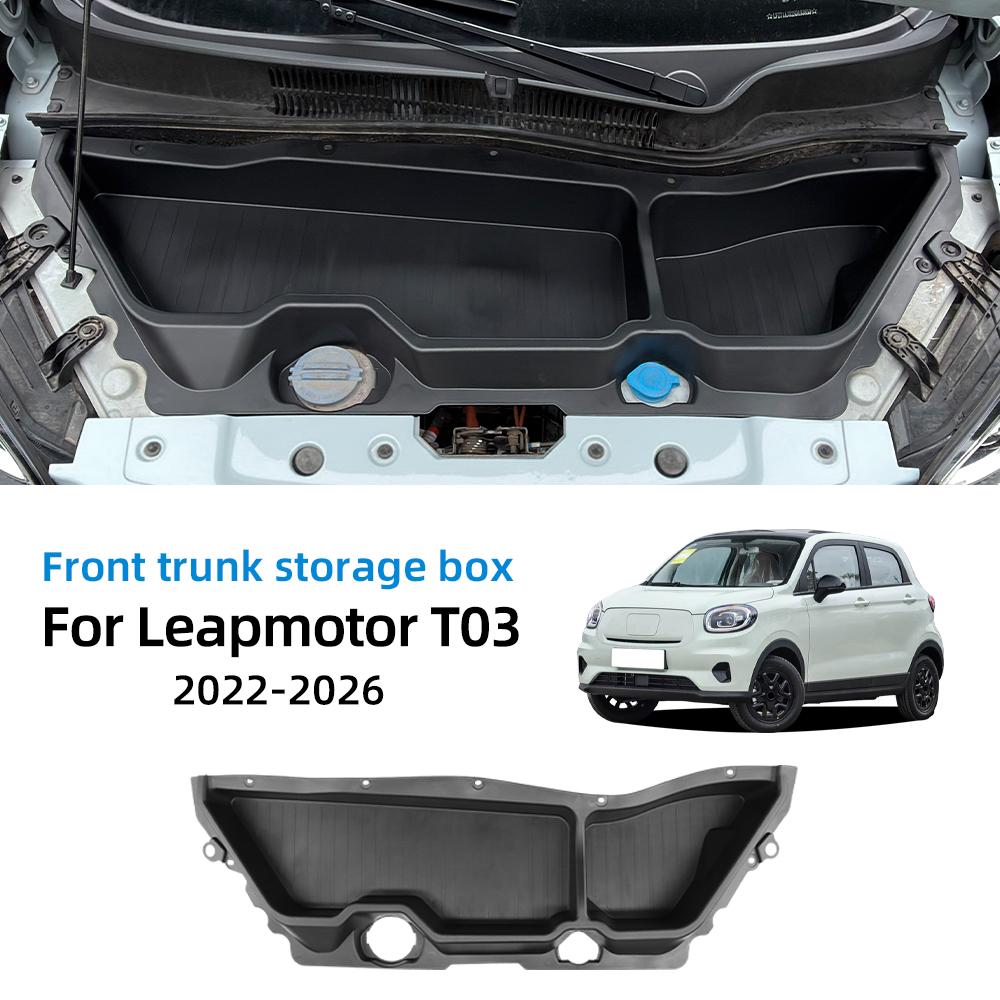 For Leapmotor T03 2022-2026 Front And After Trunk Storage Box Anti Scratch Wear Resistant Organizer Interior Decor Accessories