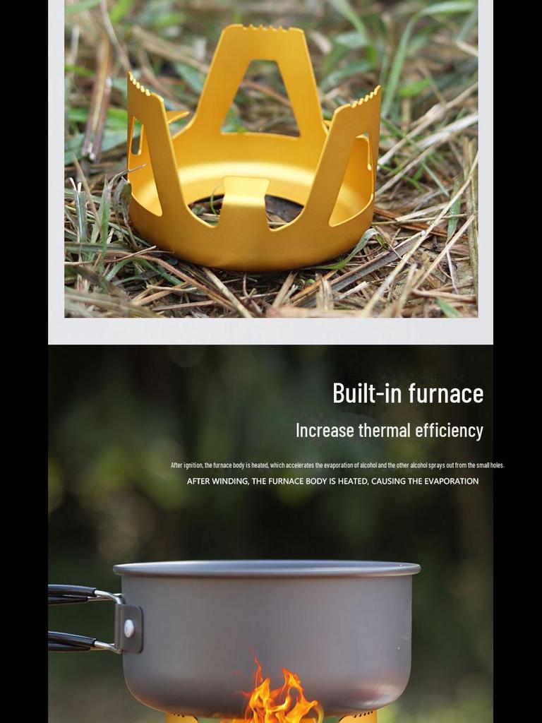 Ветрозащитный портативный походный набор для спиртовой горелки