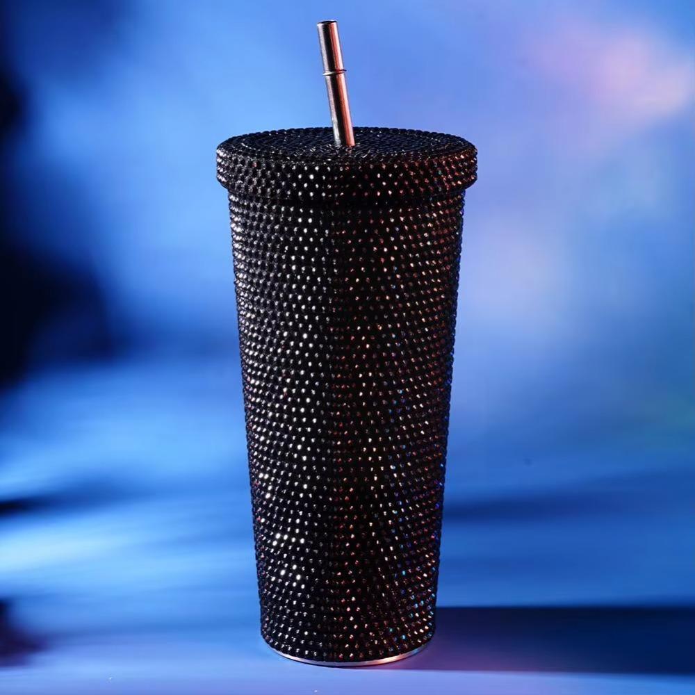 Insulated Glitter Coffee Cup Double Layer Stainless Steel Water Bottle Girl