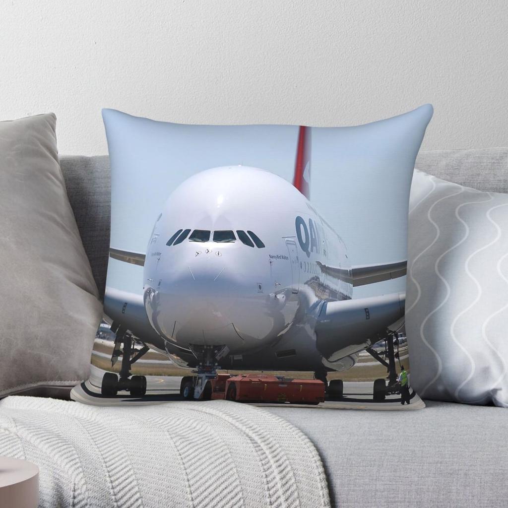 Наволочка для подушки Airbus A380 Qantas Полиэстер Лен Бархат Креативная Наволочка для декоративной подушки на молнии Чехол для домашней подушки