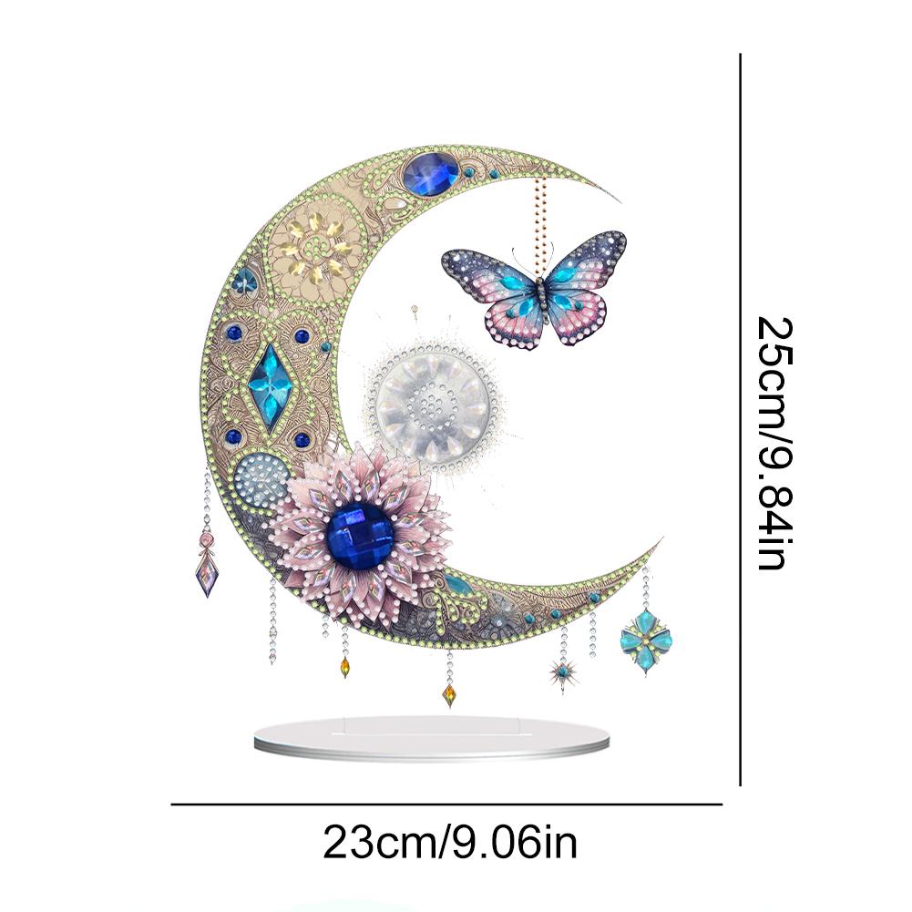 Acrylic 2D/Flat DIY Diamond Painting Desktop Ornaments Kit Diamond Painting Desktop Decorations for Home Office Desktop Decor
