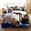 Прекрасный комплект постельного белья с изображением собаки-далматинца, 3D, роскошные наборы пододеяльников, постельное белье, размер Queen King Single, черный, белый, животное, домашнее животное
