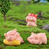 Little Pig Ornament Anti-fade Photography Micro Landscape Decoration Cartoon Props Plastic Cute Pig Characters Toys for Bonsai