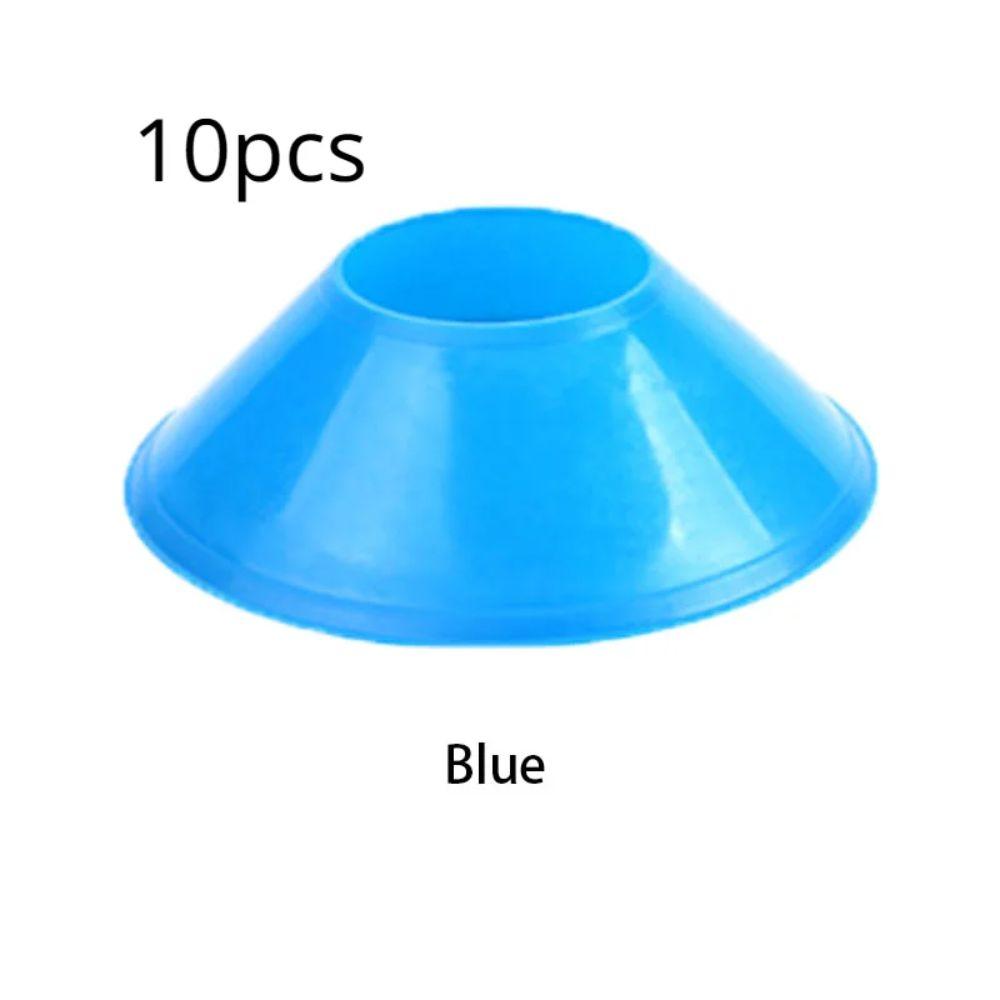 10pcs Disc Cone Set Soccer Training Sign Discs PE Pressure Resistant Cones Marker  Outdoor Training