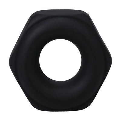 Cockring The Nut 25 mm Noir - RockSolid by Doc Johnson - Cockrings Flexibles