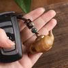 Waterproof Little Teapot Keychain Mini Green Sandalwood Phone Chain Carved Teapot Pendant Car Key