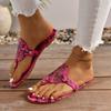2024Summer Flat Sandals Women Shoes Cut Out Slipppers Woman Casual Shoes Flip Flops Thong Beach Slides