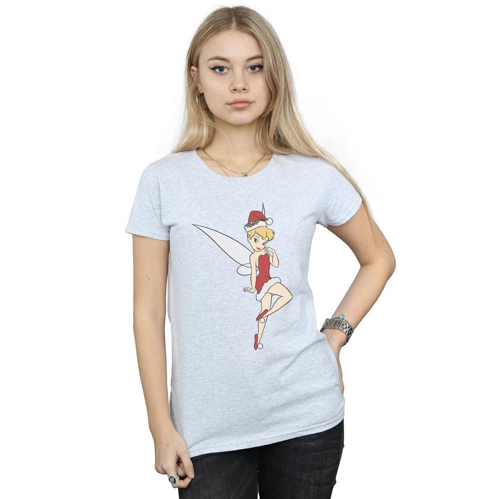 Disney Женская/Дамская Рождественская хлопковая футболка с феей Динь-Динь