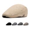 Осенне-зимняя теплая бархатная вязаная кепка для мужчин, кепка британского газетчика
