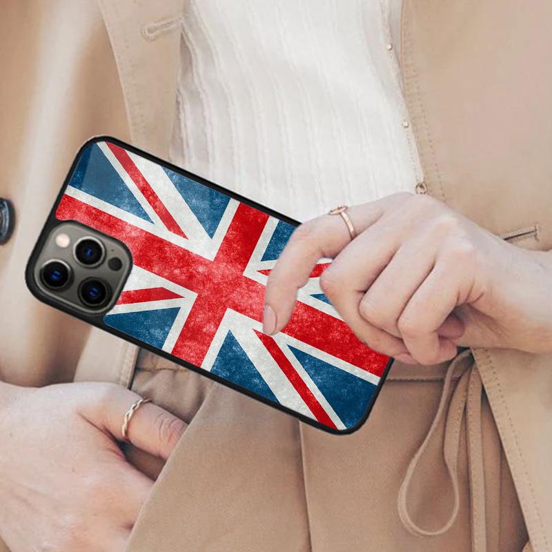 Флаг Соединенного Королевства UK Магнитный Чехол для Телефона ДЛЯ APPLE iPhone 17 Air 16 14 13 12 Pro Max 15 Plus Беспроводная Зарядка MagSafe Чехол