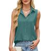 Женский жилет с лацканами на пуговицах, однотонный, шифоновый топ на весну и лето