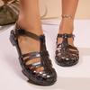 Women's Summer PVC Fashion Hollow Out Wearing Beach Flat Casual Flat Sandals