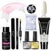 Limegirl 15ml Polygels Kit with 6W UV Led Lamp Building Gel Polish Nail Extension Slip Solution Nails Art Manicure Set
