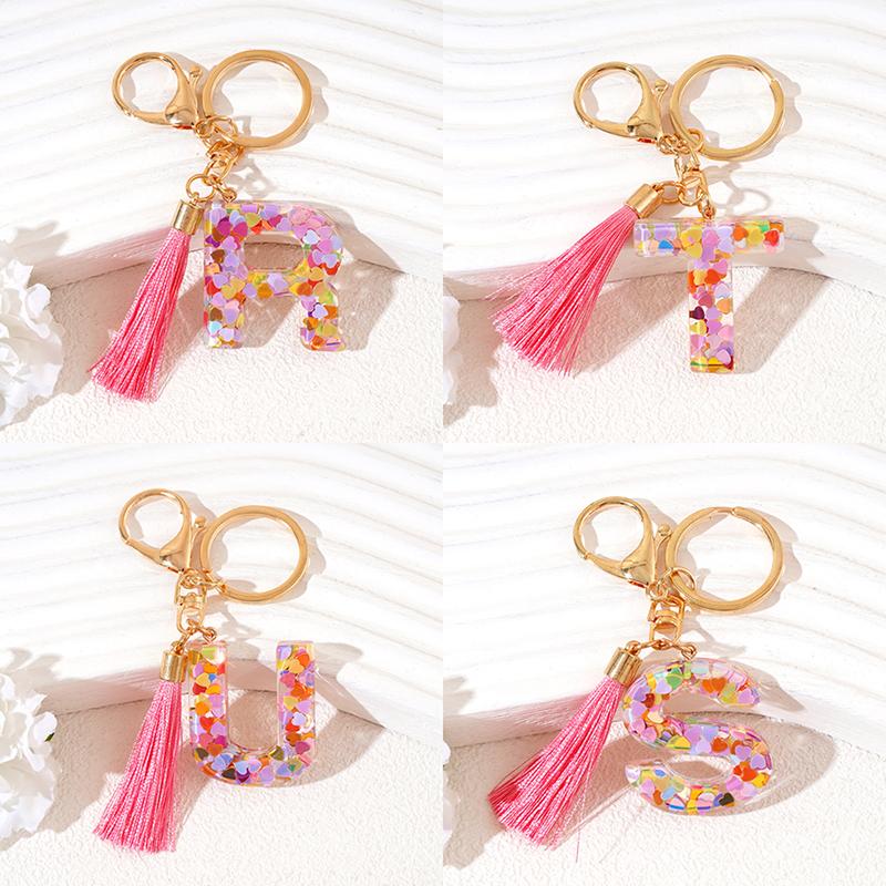 Брелок из смолы с буквами AZ 26, инициалами, бабочкой, кисточкой, подвеской, брелоком, изысканным украшением для рюкзака, аксессуарами, подарками