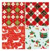 Christmas Collage Paper Supplies 12 Sheet Scrapbook Paper, Winter Holiday Craft 5.9 x Inch Decorative for Album Decoration Cardstock DIY Card