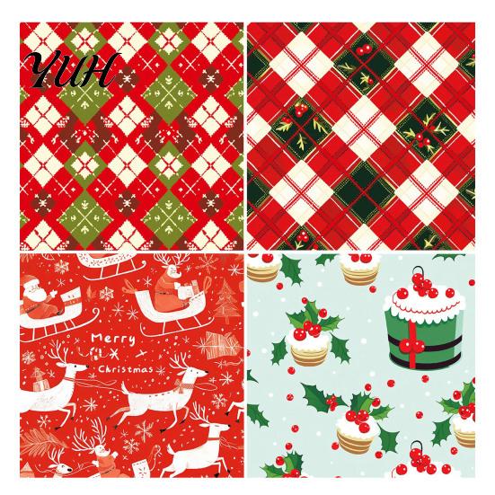 Christmas Collage Paper Supplies 12 Sheet Scrapbook Paper, Winter Holiday Craft 5.9 x Inch Decorative for Album Decoration Cardstock DIY Card