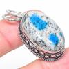 K2 Blue Azurite Handmade 925 Sterling Silver Jewelry Pendant 1.77" P0D85