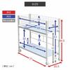 Yamazen (YAMAZEN) Closet Storage Rack, 25.5cm Wide x 77cm Deep x 64.5cm High, with Casters and Locking Stops, Removable Shelves, Assembly Required, Wh