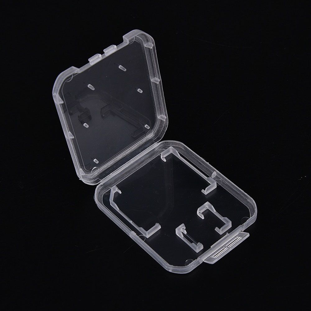 10PCS Clear Standard Holder Memory Card Case Transparent Storage Box SD/TF SDHC Card