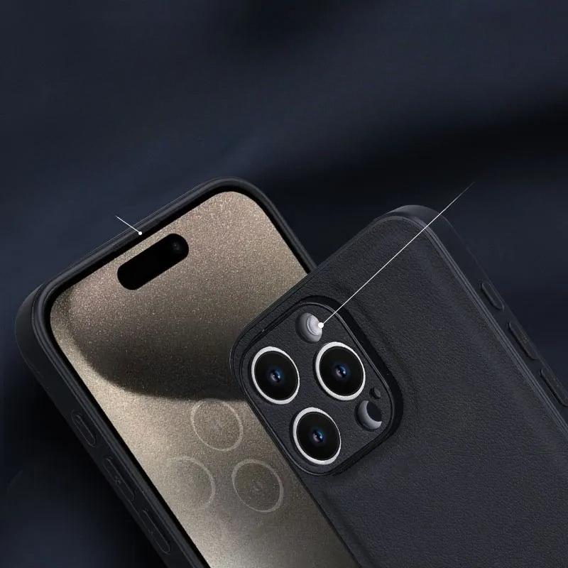 Чехол для Xiaomi 17 Pro Max из матовой ударопрочной твердой PU кожи для Xiaomi 17 17pro max Полная защита Силиконовый чехол-бампер