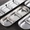 Поднос из нержавеющей стали с 3 отделениями, легко моется, штабелируется, соусница, органайзер, подставка для посуды