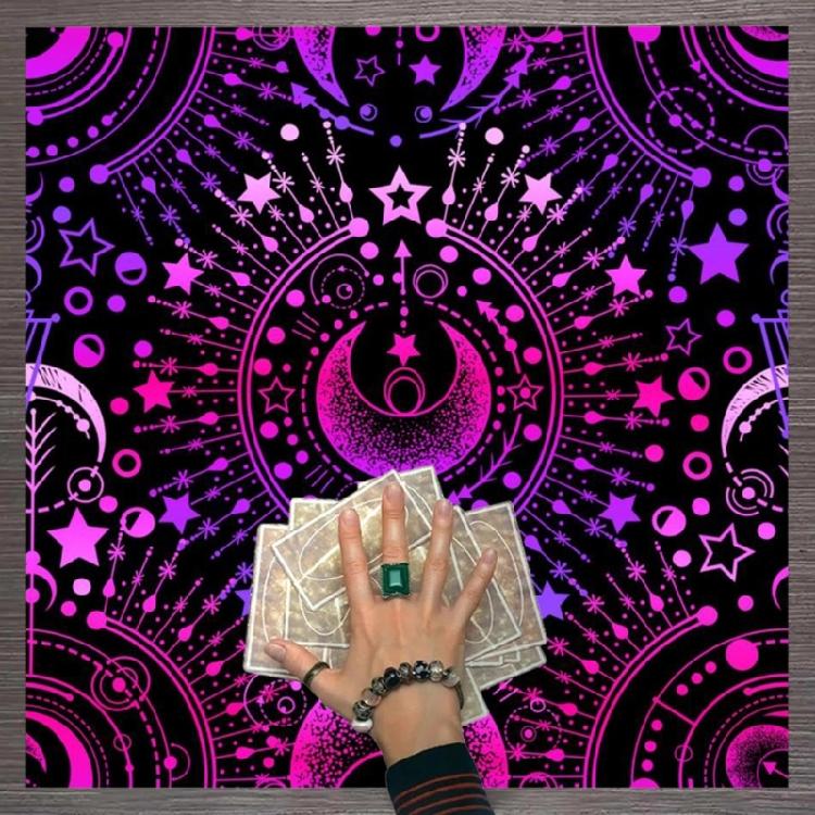 Ведьмовская скатерть для гаданий, настенное украшение, скатерть для карт Таро, квадратный гобелен для гаданий, коврик для карт для гаданий, прочный