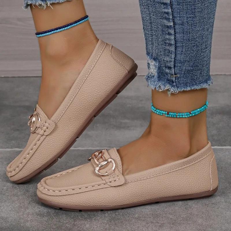 Женская обувь 2024 года, горячая распродажа, женские туфли на плоской подошве One Kick, осенние туфли с круглым носком, разноцветные, для отдыха на открытом воздухе, повседневные, удобные туфли на плоской подошве